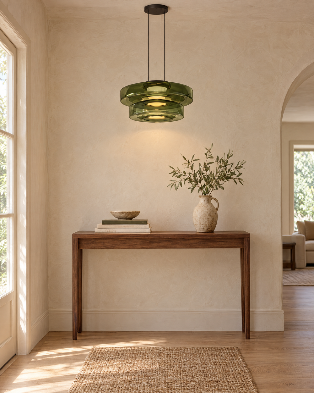 Green · 2 Layers: a softer accent for an entryway