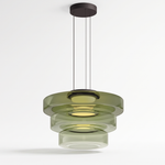 Glaucus Pendant Light — Green 3-layer white studio