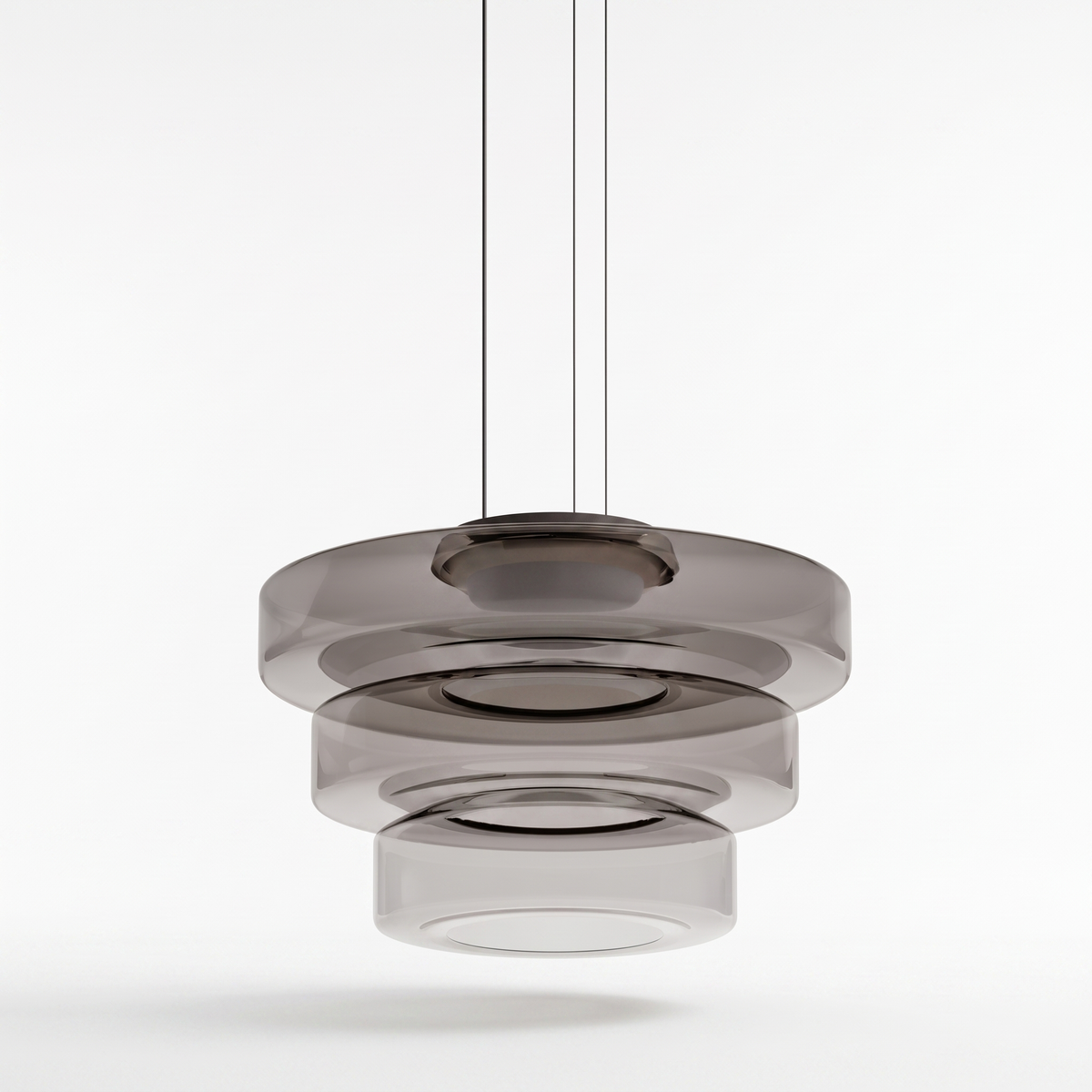 Glaucus Pendant Light — Smoke Grey 3-layer white studio