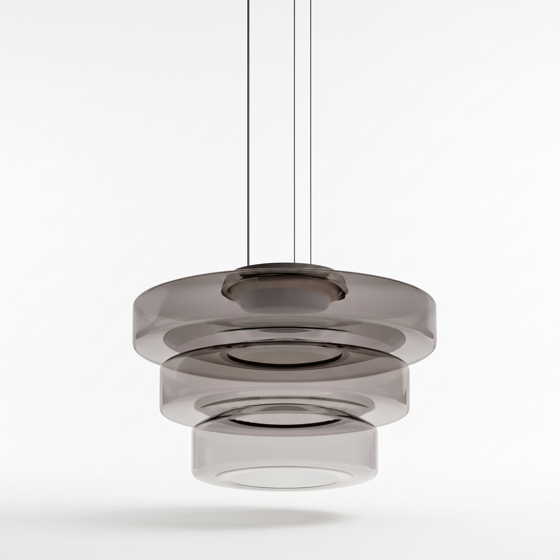 Glaucus Pendant Light — Smoke Grey 3-layer white studio