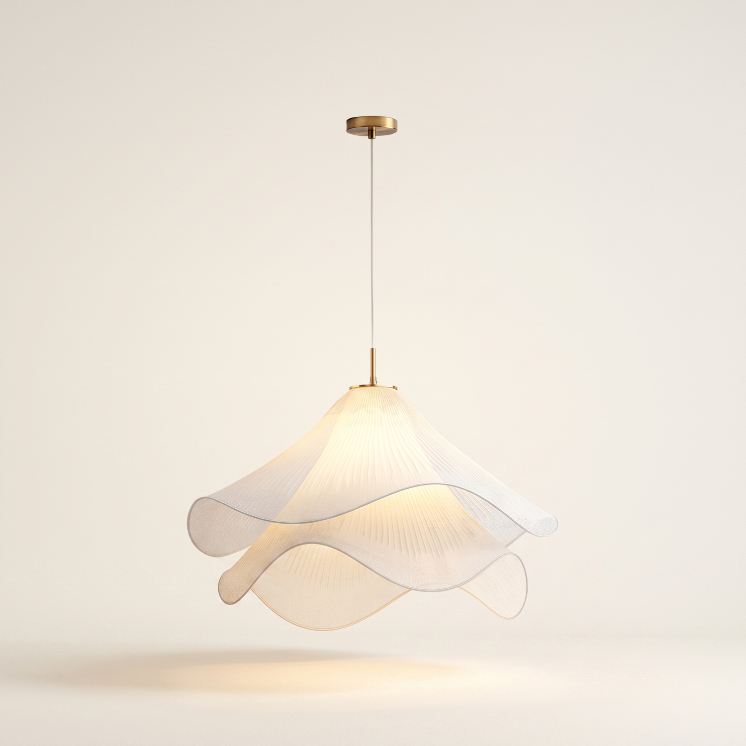 Pendant Light French Indoor Petal Fabric Shade