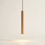 Hanging Pendant Light Minimalist Slim Tube, Gold