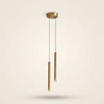 Hanging Pendant Light Minimalist Slim Tube, Gold