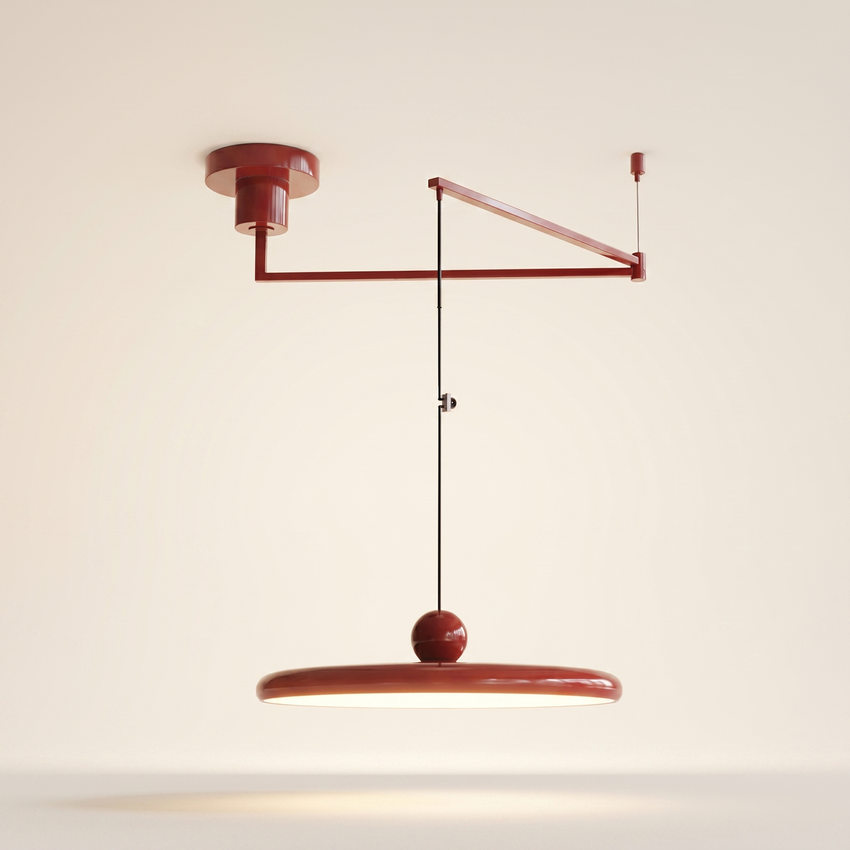 Pendant Light Adjustable Swing Arm UFO Dimmable