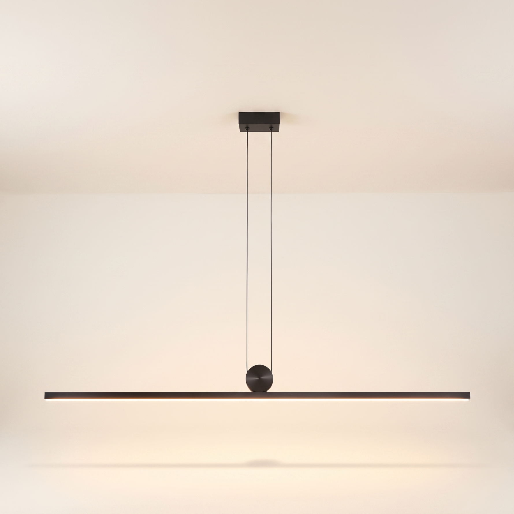 Pendant Light Long Strip Linear Dimmable LED Black