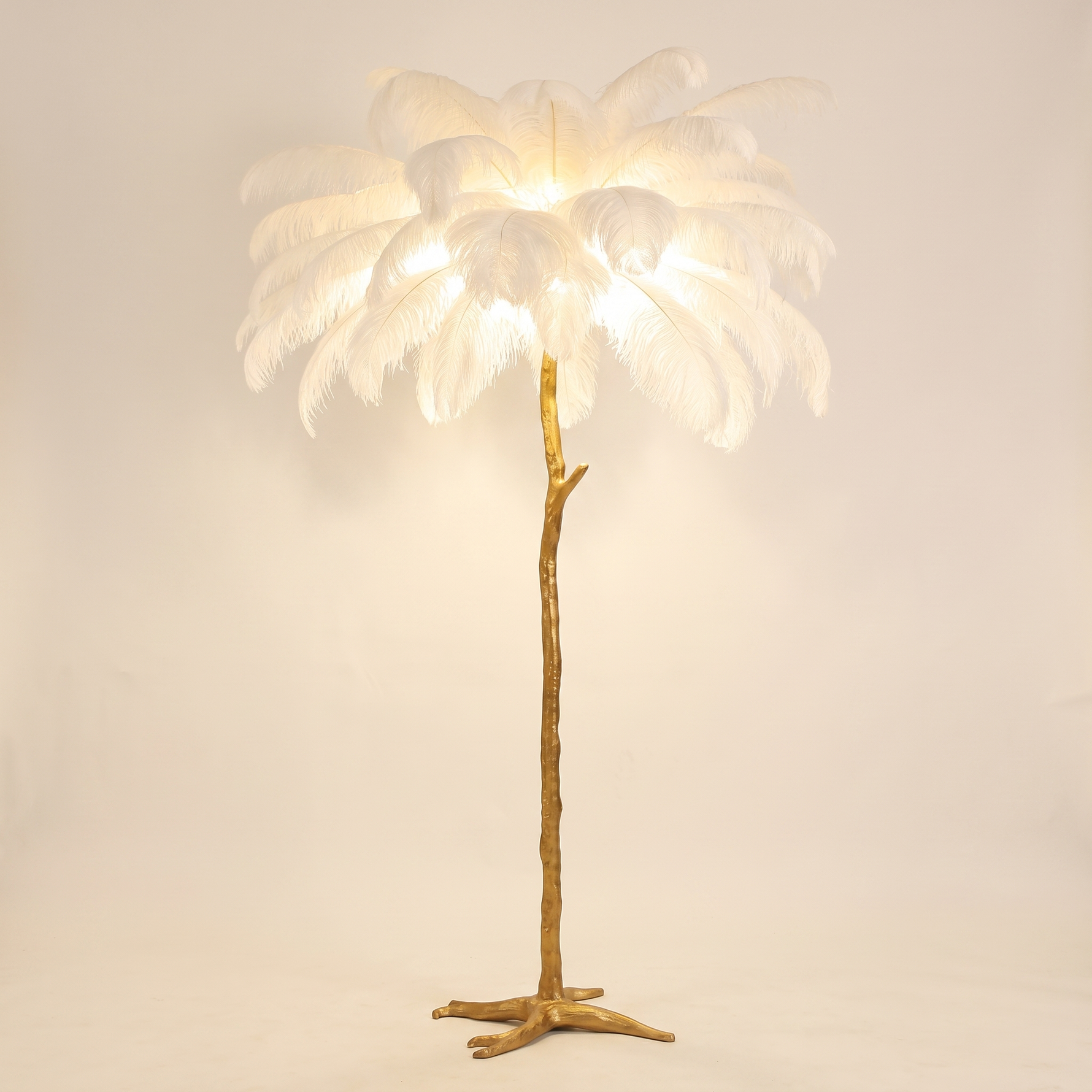Ostrich Feather Floor Lamp Luxury