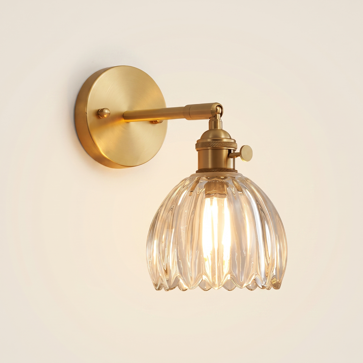 Freya Lotus Glass Wall Light