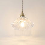 Dennehy Lotus Retro Glass Pendant Light
