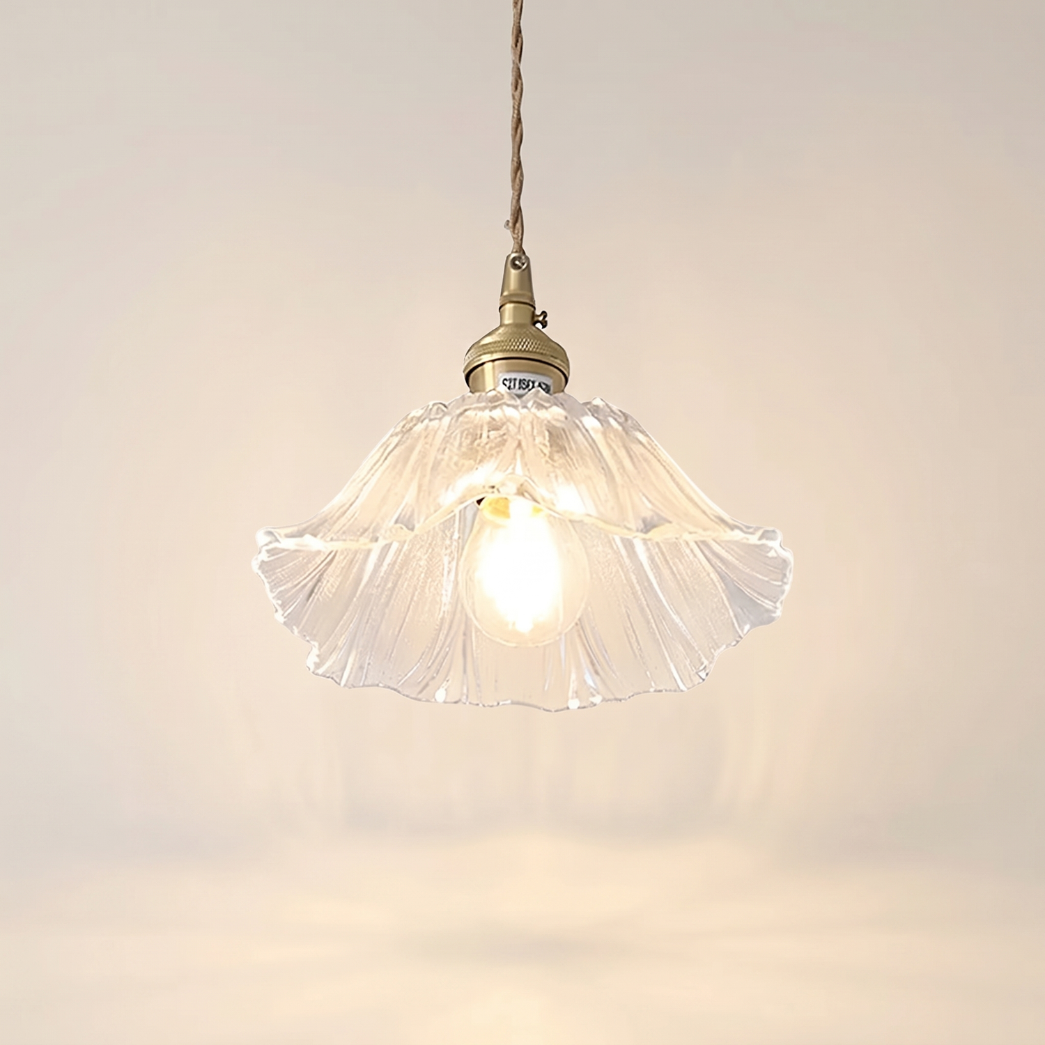 Dennehy Lotus Retro Glass Pendant Light