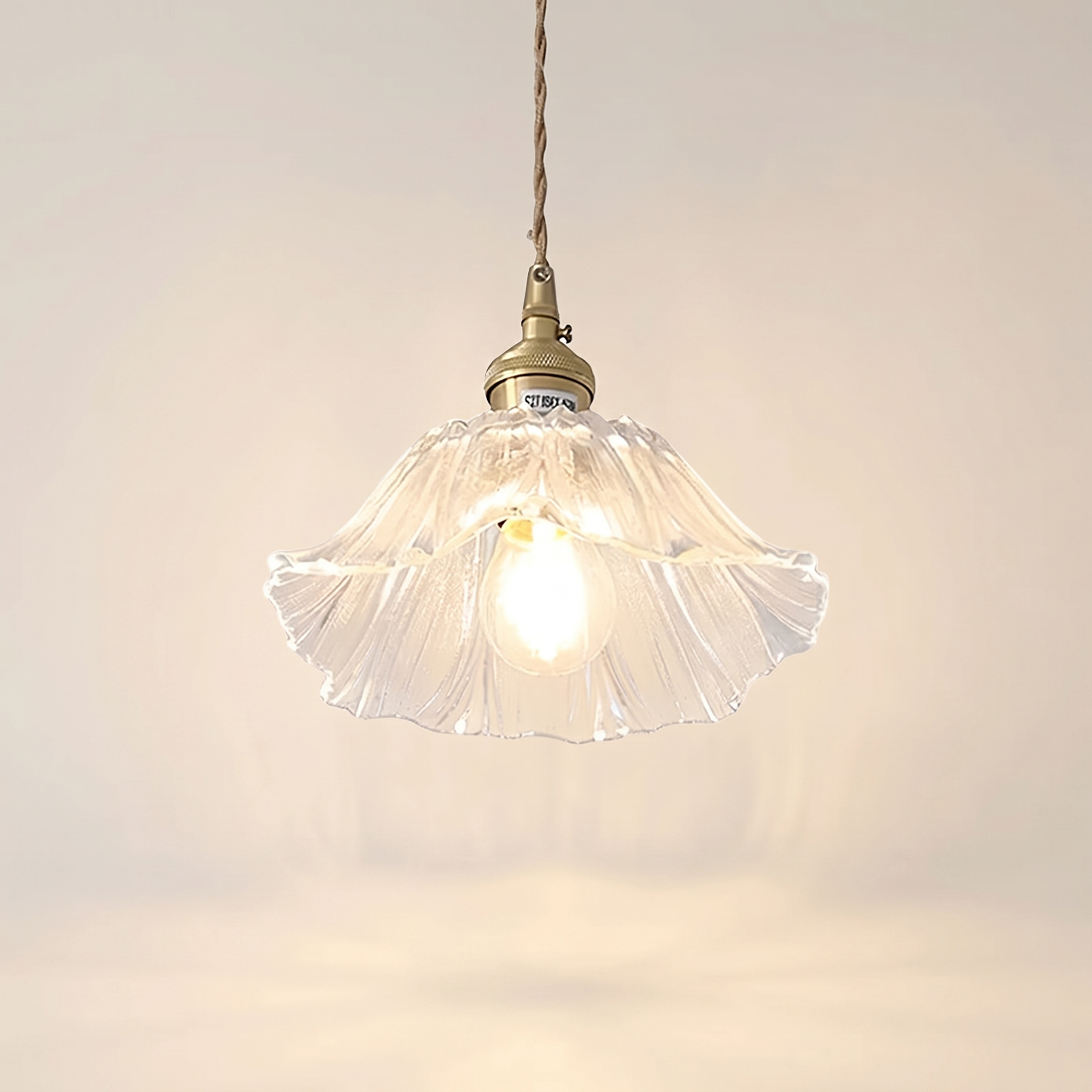 Dennehy Lotus Retro Glass Pendant Light