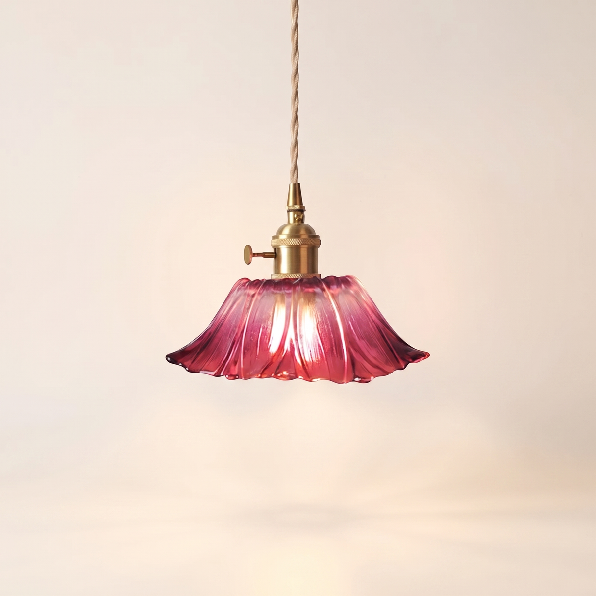Dennehy Lotus Retro Glass Pendant Light