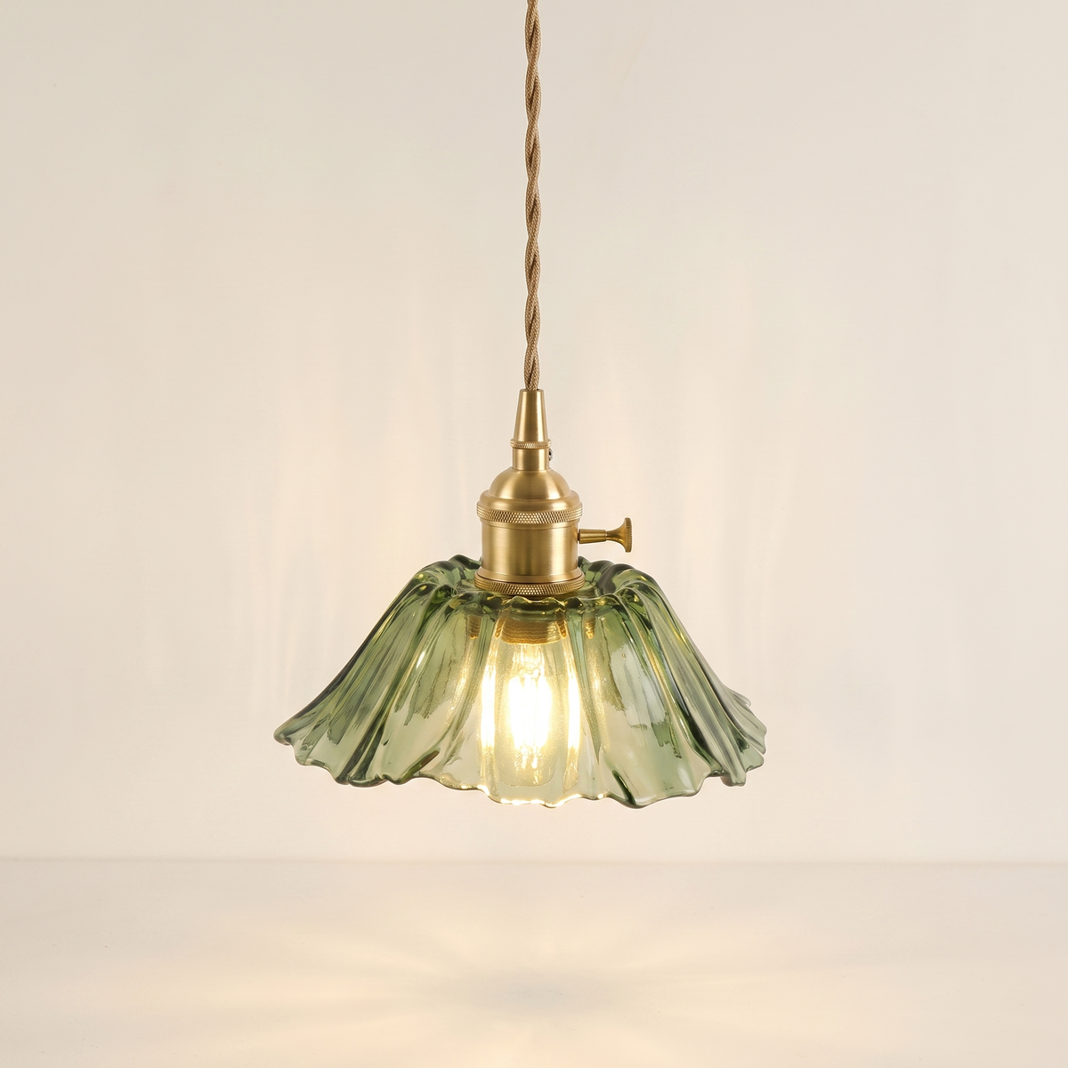 Dennehy Lotus Retro Glass Pendant Light