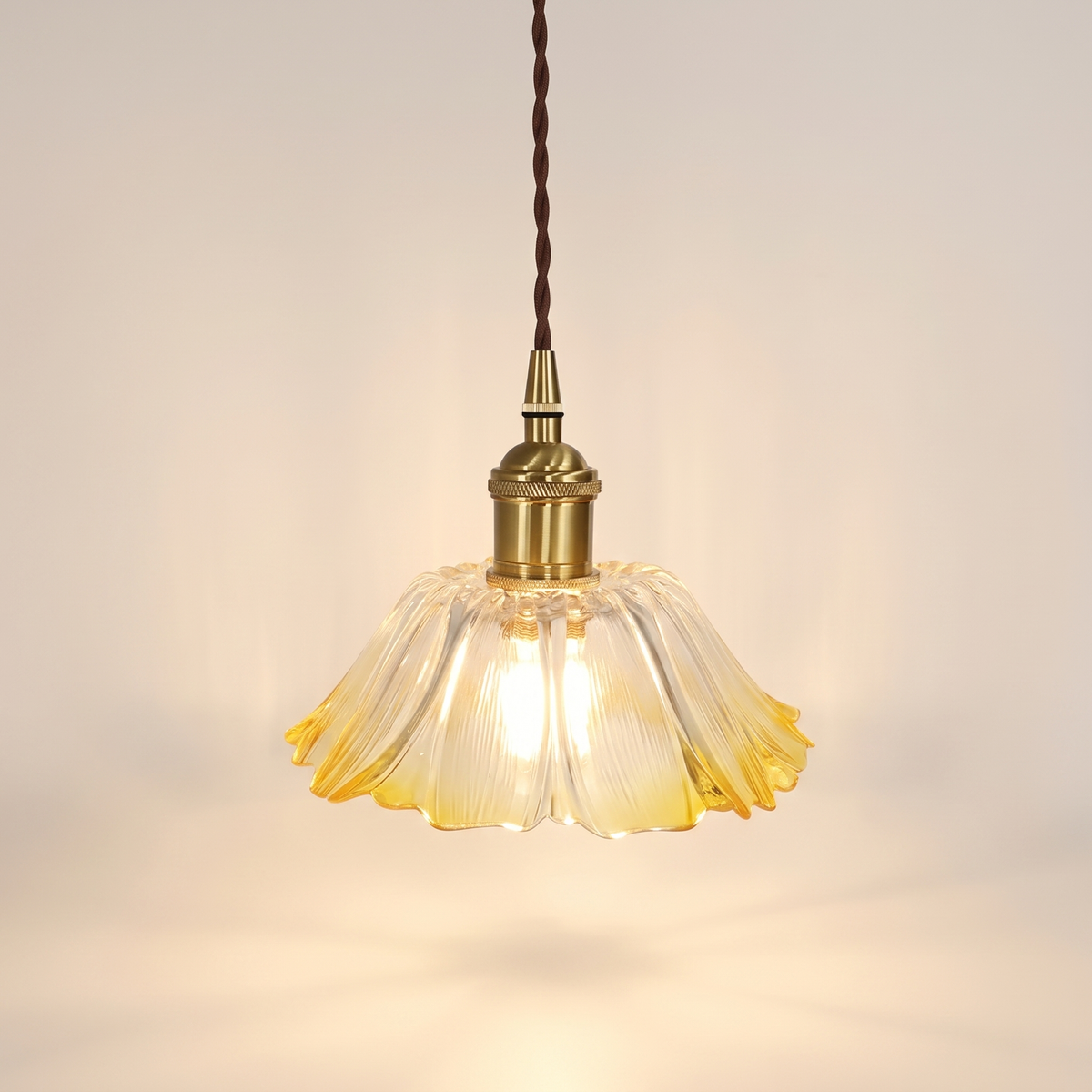 Dennehy Lotus Retro Glass Pendant Light