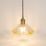 Dennehy Lotus Retro Glass Pendant Light