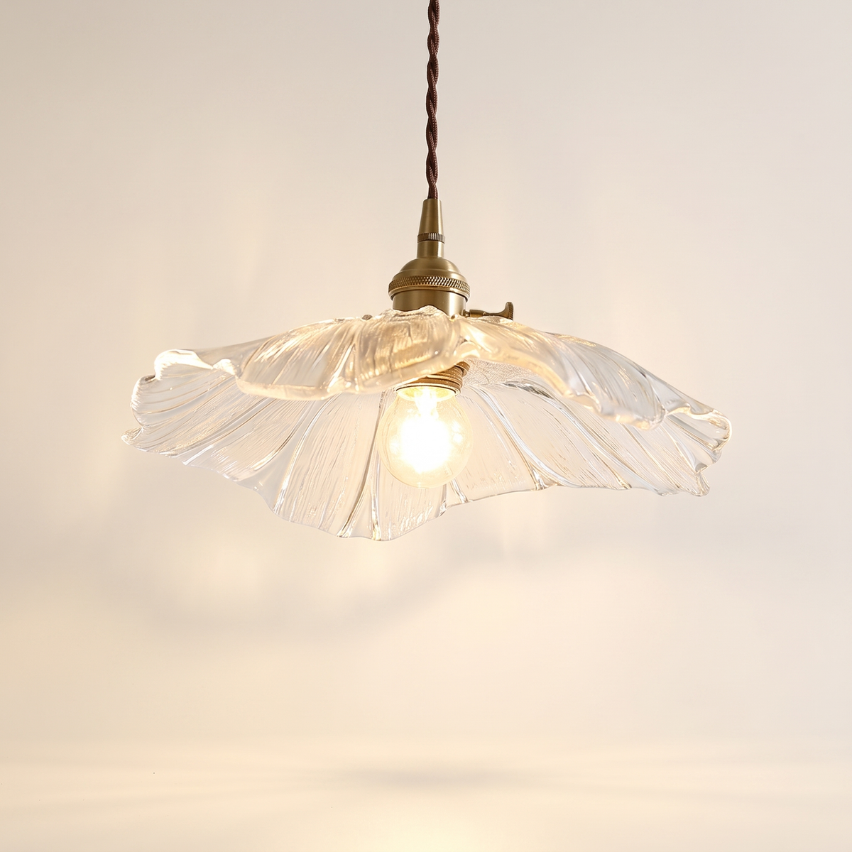 Dennehy Lotus Retro Glass Pendant Light
