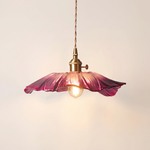 Dennehy Lotus Retro Glass Pendant Light