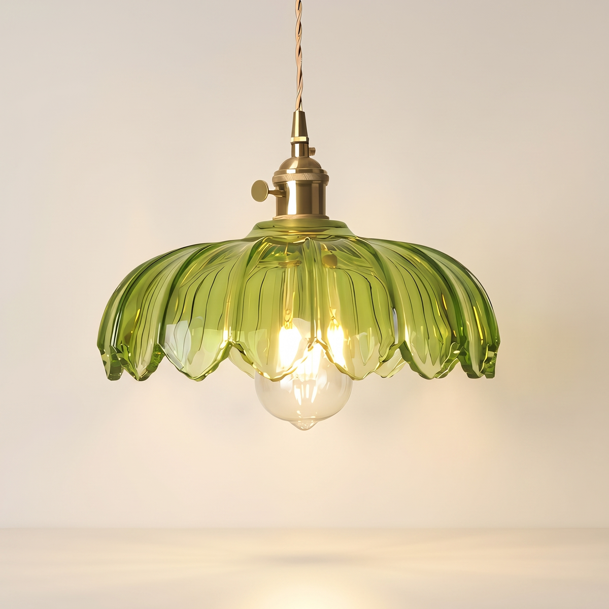 Fay Rustic Tulip Glass Pendant Light