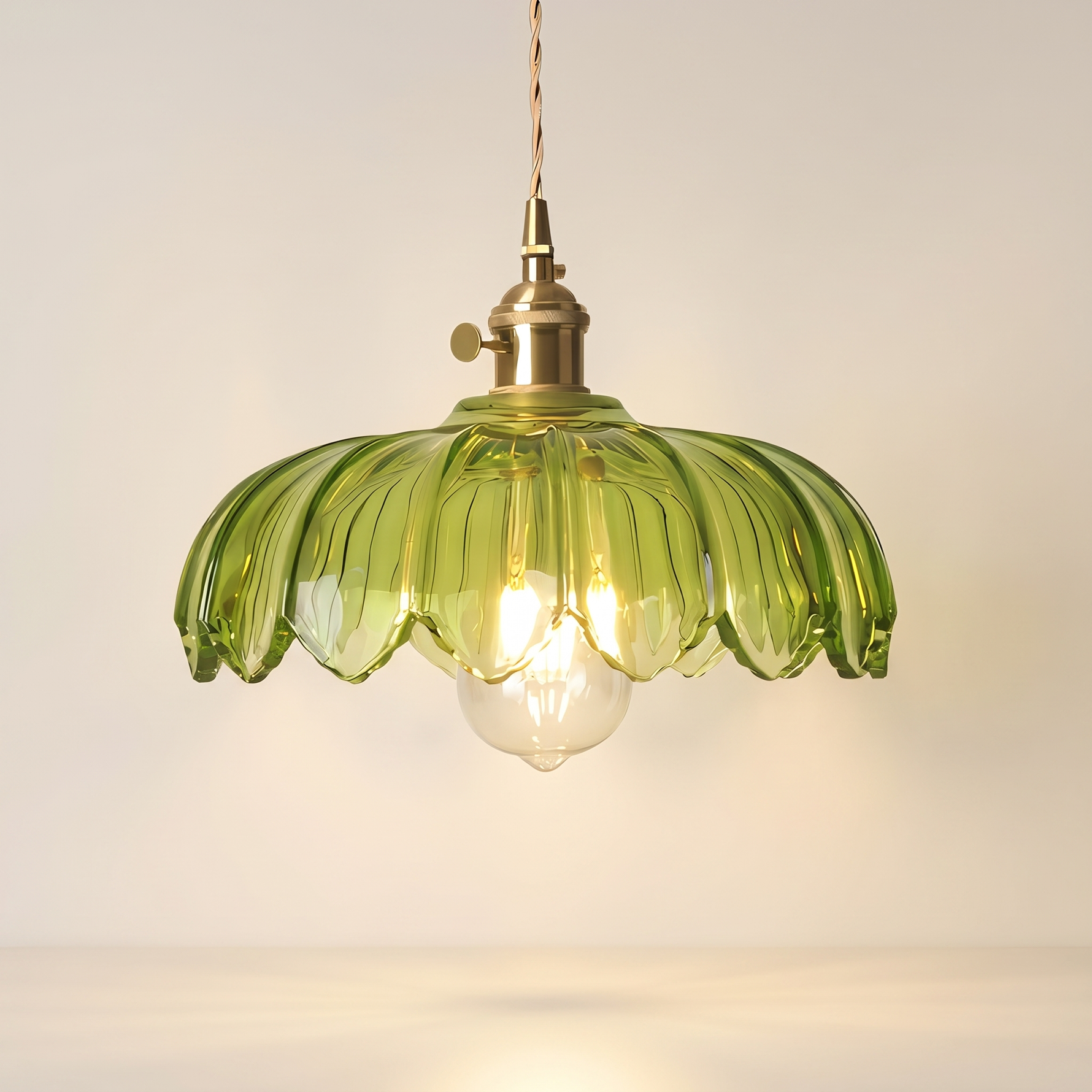 Fay Rustic Tulip Glass Pendant Light