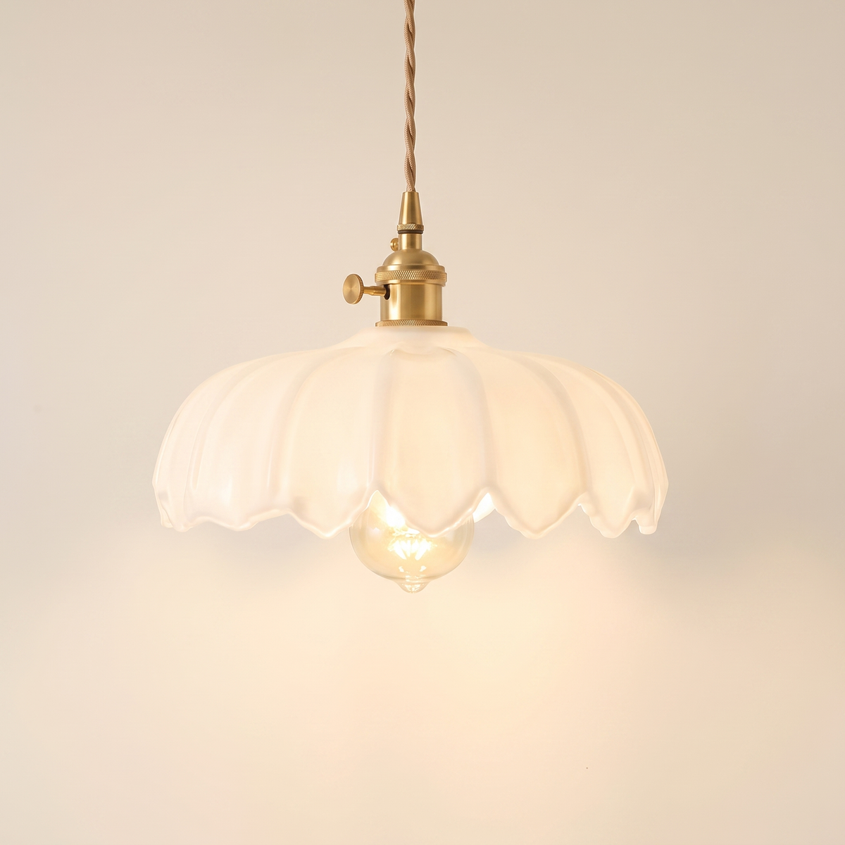 Fay Rustic Tulip Glass Pendant Light
