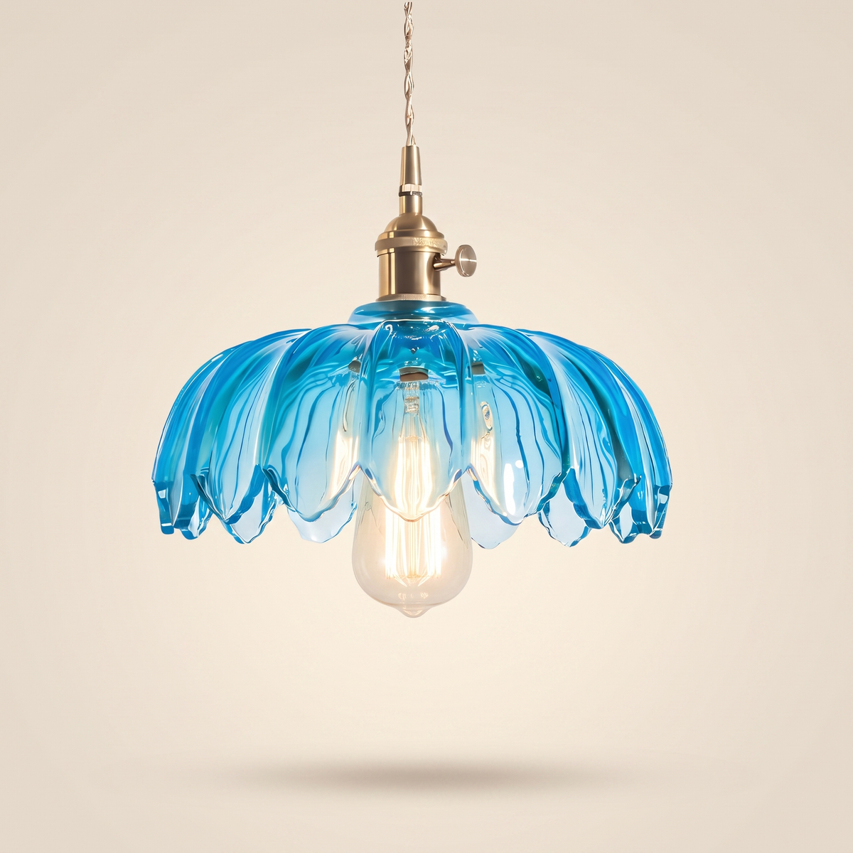 Fay Rustic Tulip Glass Pendant Light