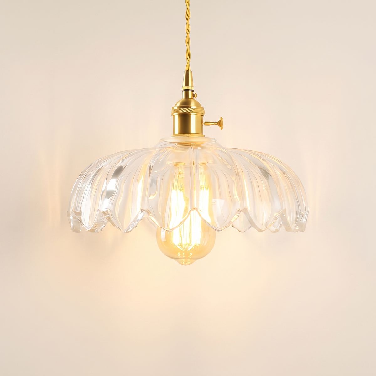 Fay Rustic Tulip Glass Pendant Light