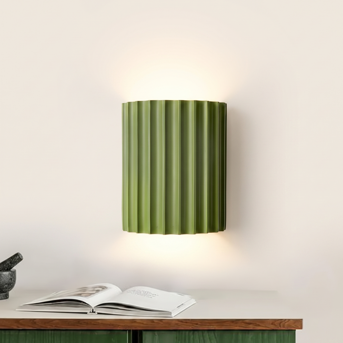 Rhea Resin Ribbed Wall Sconce