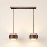 Orvina Wabi-Sabi Natural Travertine Cylinder Pendant Light