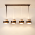 Orvina Wabi-Sabi Natural Travertine Cylinder Pendant Light