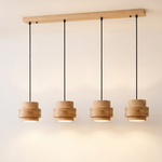 Orvina Wabi-Sabi Natural Travertine Cylinder Pendant Light