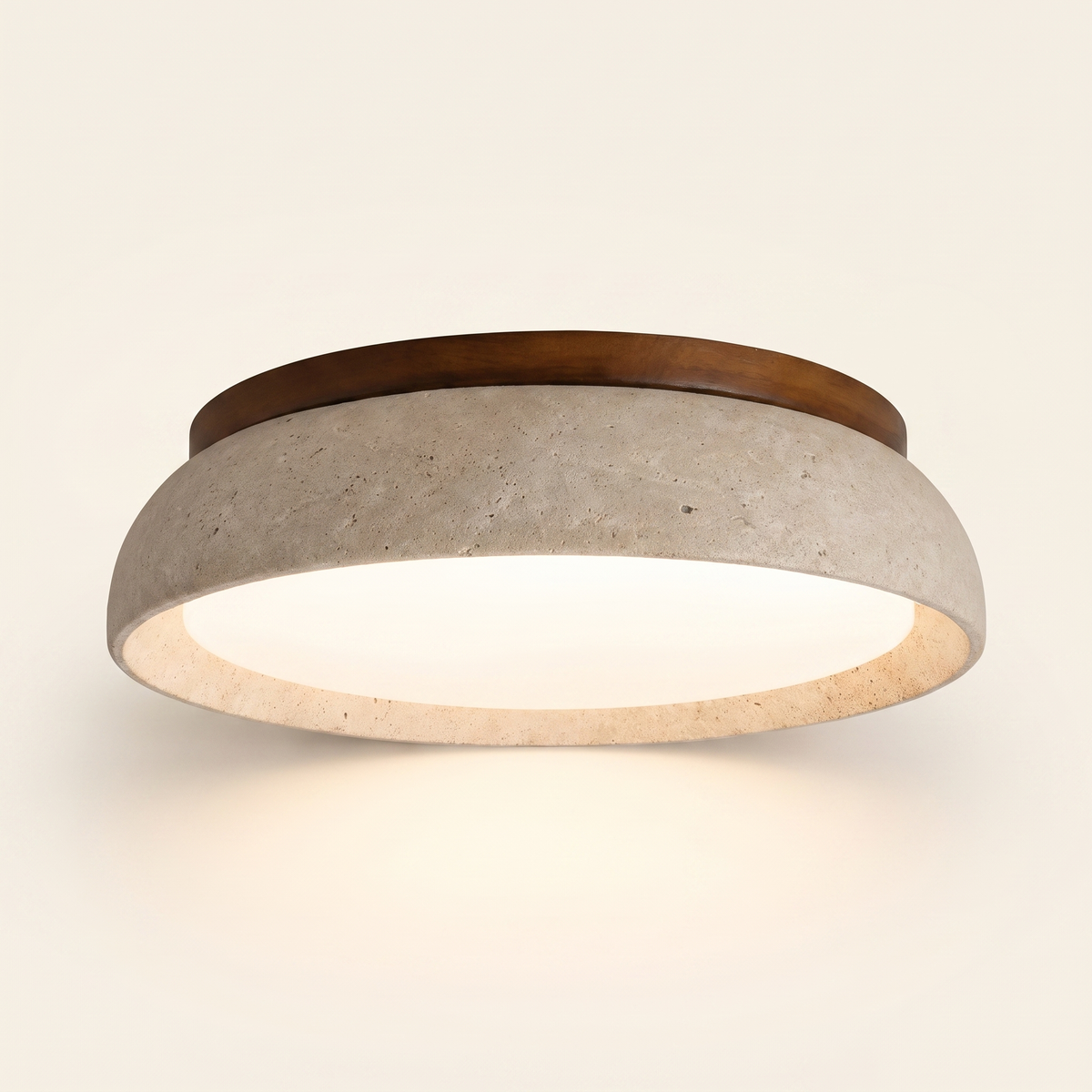 Veliana Wabi-Sabi Round Travertine Ceiling Light