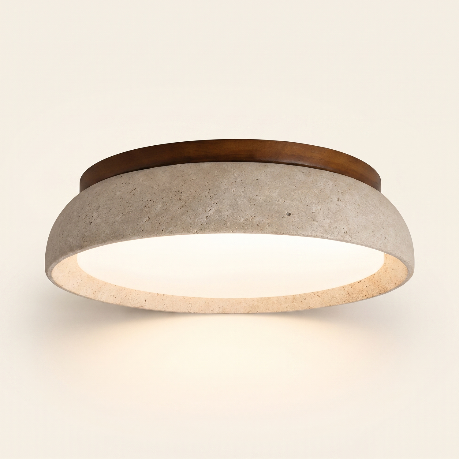 Veliana Wabi-Sabi Round Travertine Ceiling Light