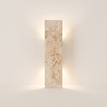 LED Outdoor Wall Sconce | Waterproof Natural Stone Light Fixture for Exterior Walls