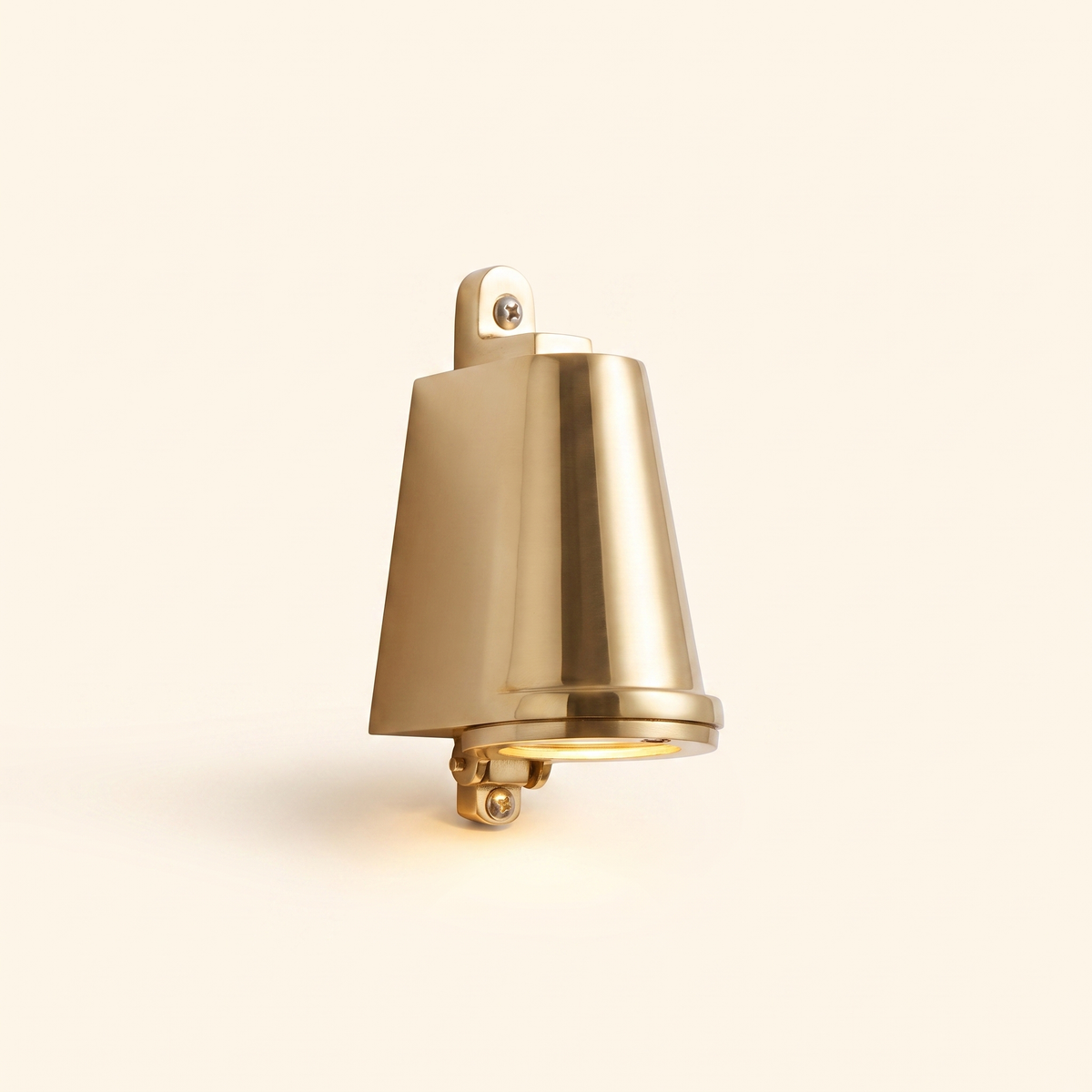 Rafael Modern Minimalist Outdoor Wall Lamp - Bright Brass hero