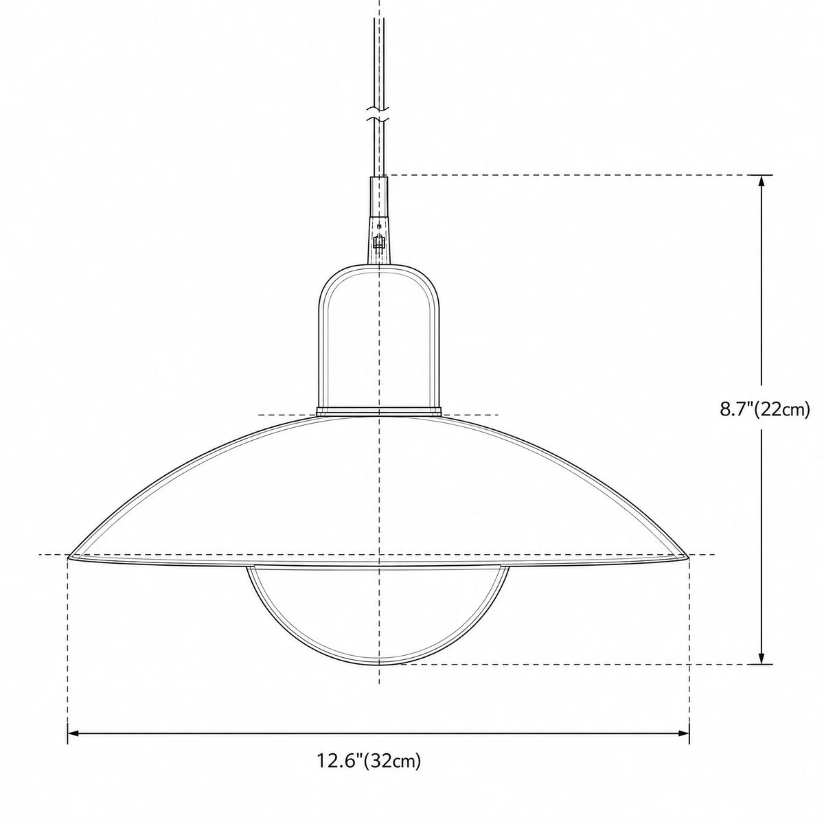 Morandi UFO Pendant Light for Dining with Two-Tone Glow