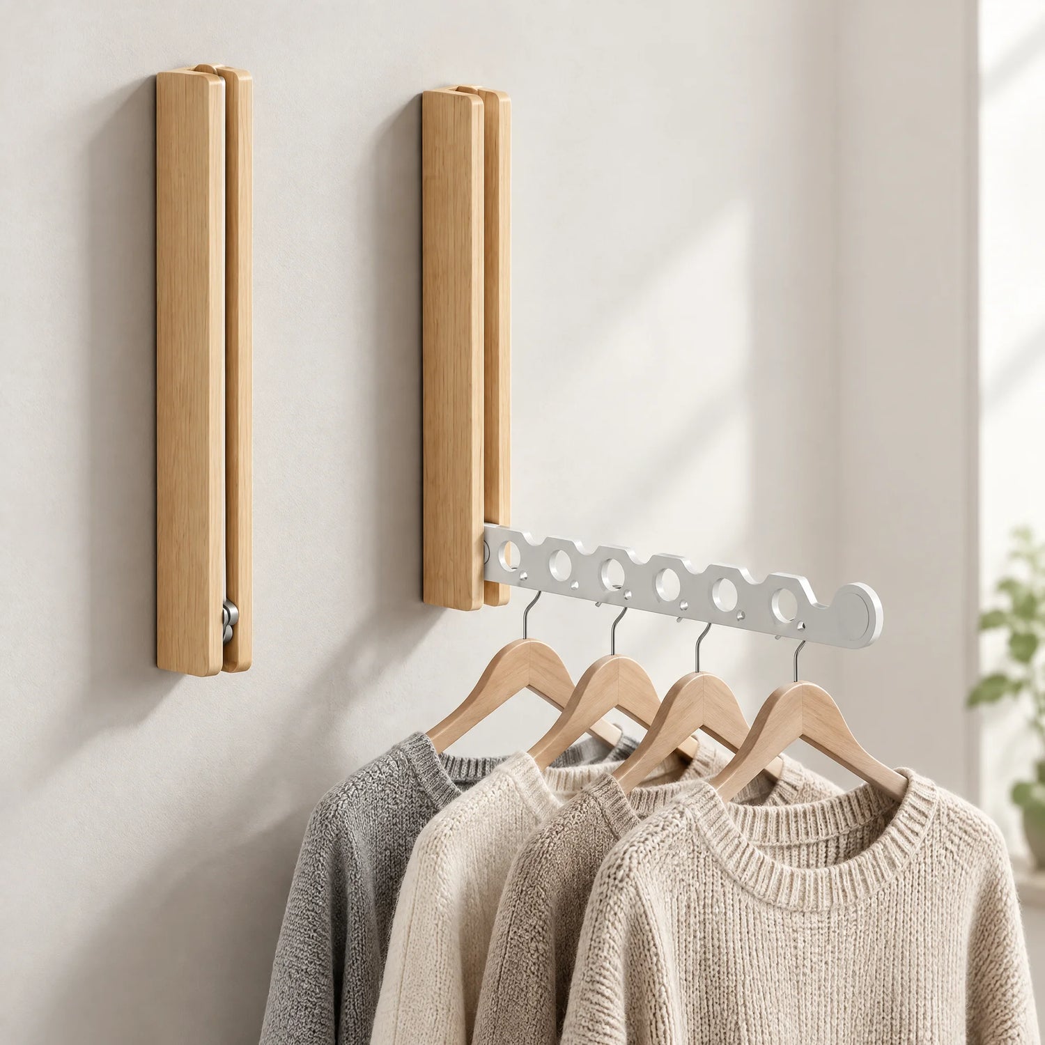 Nook Collapsible Timber Hanger Rail