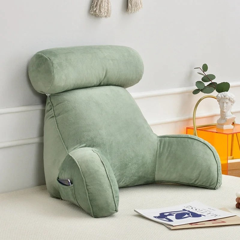 Armora Backrest Pillow with Arms for Bed with Neck Support