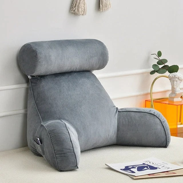 Armora Backrest Pillow with Arms for Bed with Neck Support