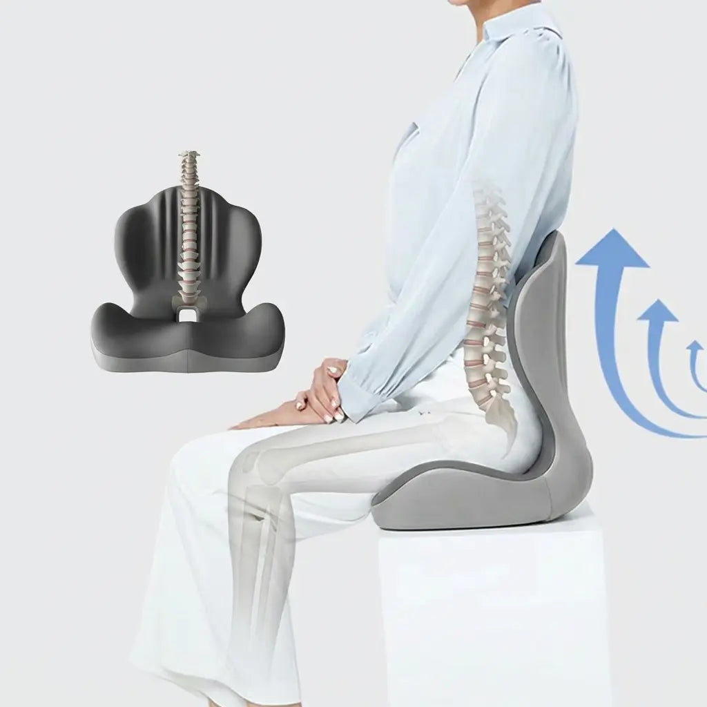 Memory Foam Seat Cushion for Office with Back Support