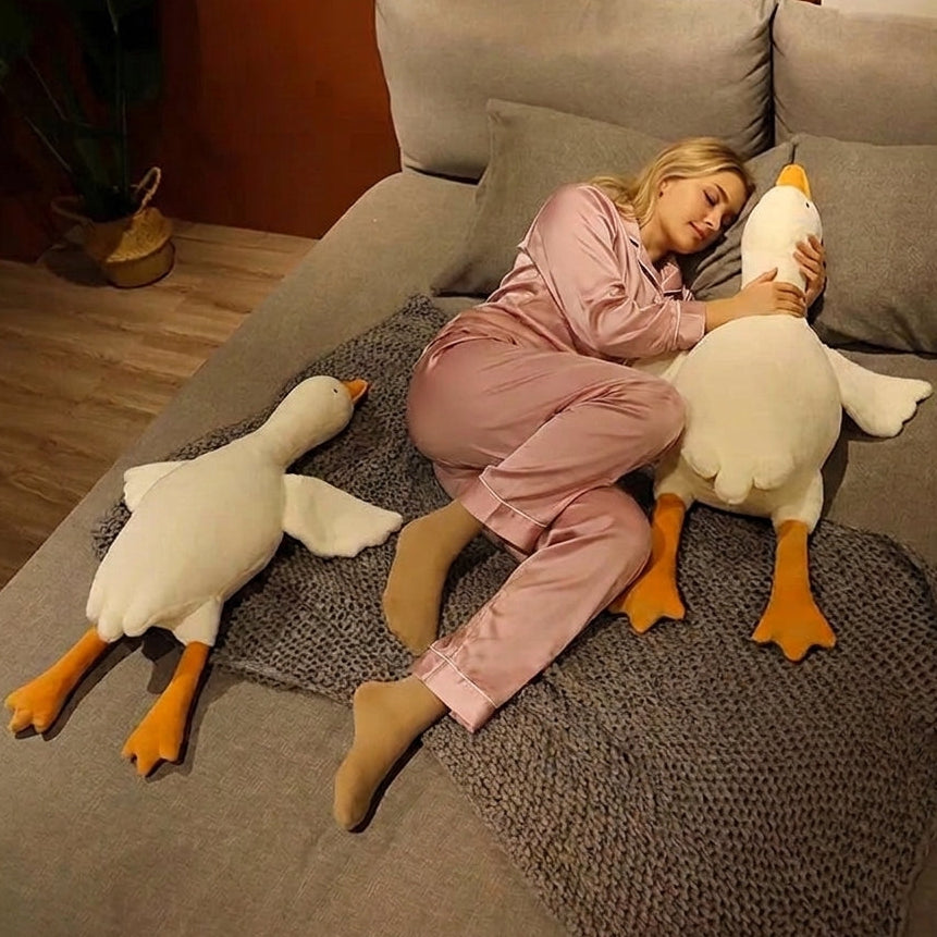 Goose Plush Body Pillow with Soft Huggable Design