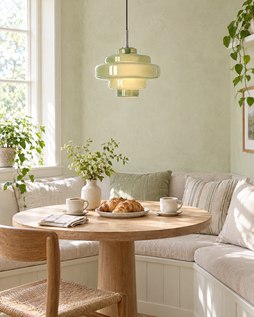 Mint Green: over a breakfast nook
